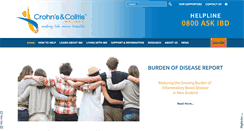 Desktop Screenshot of crohnsandcolitis.org.nz