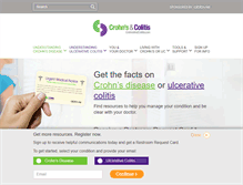 Tablet Screenshot of crohnsandcolitis.com